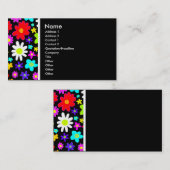 Carte De Visite Tonalité Texture (Fleurs de Dessin) (Devant / Derrière)