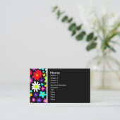 Carte De Visite Tonalité Texture (Fleurs de Dessin) (Debout devant)