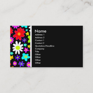 Carte De Visite Tonalité Texture (Fleurs de Dessin)