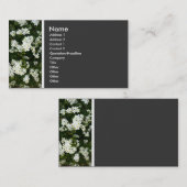 Carte De Visite Tonalité Texture (Petites Fleurs) (Devant / Derrière)