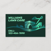 Carte De Visite tonalité verte fausse tondeuse métallique (Devant)