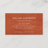 Carte de visite Tone Terme Terracotta (Dos)