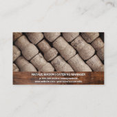 Carte De Visite Tonneau de vin et bouchons (Dos)