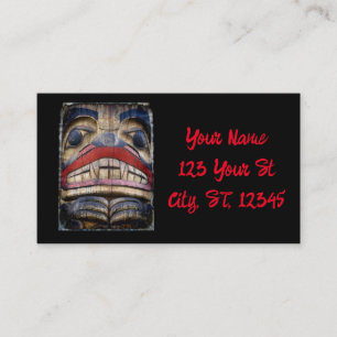 Carte De Visite Tonnerre à visage totem