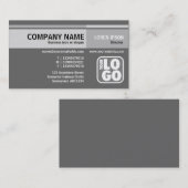 Carte De Visite Tons alternatifs (logo) - gris (Devant / Derrière)