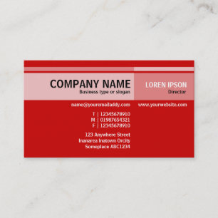 Carte De Visite Tons alternatifs - rouge foncé (CC0000)