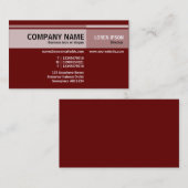 Carte De Visite Tons alternatifs - rouge foncé foncé (660000) (Devant / Derrière)