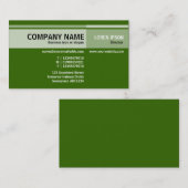 Carte De Visite Tons alternatifs - vert d'herbe foncé (336600) (Devant / Derrière)