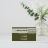 Carte De Visite Tons alternatifs - vert olive foncé (333300) (Debout devant)