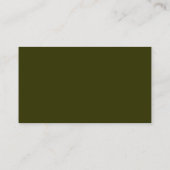 Carte De Visite Tons alternatifs - vert olive foncé (333300) (Dos)