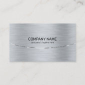 Carte De Visite Tons argentés Image texture métallique (Devant)