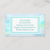 Carte De Visite Tons Bleus (Dos)