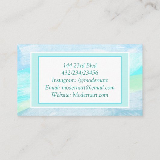 Carte De Visite Tons Bleus (Dos)