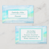 Carte De Visite Tons Bleus (Devant / Derrière)