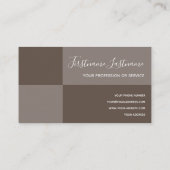 Carte De Visite Tons Brown rectangulaire terre brun calligraphie (Dos)