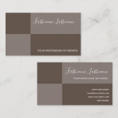 Carte De Visite Tons Brown rectangulaire terre brun calligraphie (Devant / Derrière)