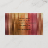 Carte De Visite Tons Chauds Aquarelles (Dos)