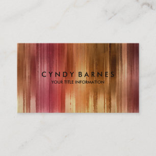 Carte De Visite Tons Chauds Aquarelles