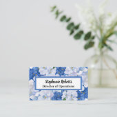 Carte De Visite Tons de fleurs bleues (Debout devant)