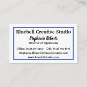 Carte De Visite Tons de fleurs bleues (Dos)