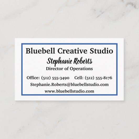 Carte De Visite Tons de fleurs bleues (Dos)