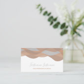 Carte De Visite Tons de la Terre vagues abstraites calligraphie (Debout devant)