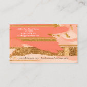 Carte De Visite Tons de pêche et d'or (Dos)