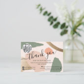 Carte De Visite Tons de Terre Abstraits modernes Merci d'or (Debout devant)