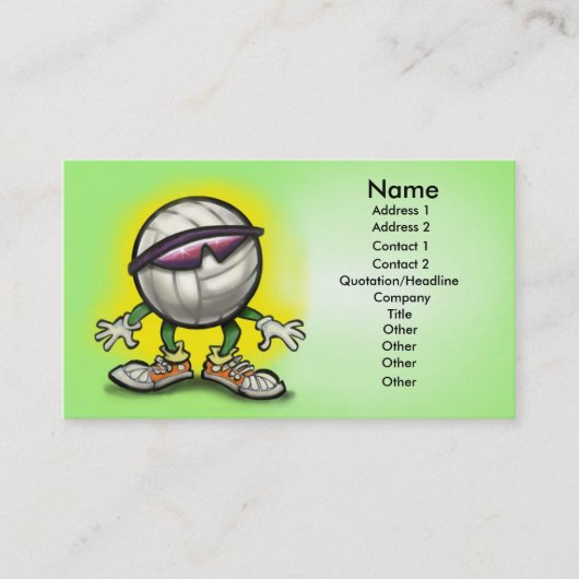 Carte De Visite Tons de volleyball (Devant)