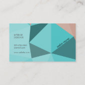 Carte De Visite Tons géométriques (marron/vert) (Dos)