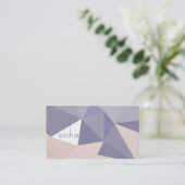 Carte De Visite Tons géométriques (violet rose) (Debout devant)