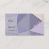 Carte De Visite Tons géométriques (violet rose) (Dos)
