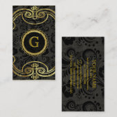 Carte De Visite Tons or Baroque Swils Motif 2 (Devant / Derrière)