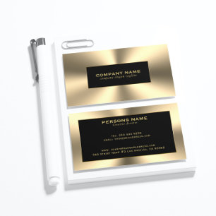 Carte De Visite Tons or brillant Stainless Steel Look