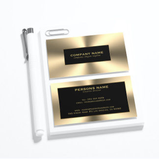 Carte De Visite Tons or brillant Stainless Steel Look