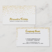 Carte De Visite Tons or moderne pointes sur arrière - plan blanc (Devant / Derrière)