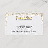 Carte De Visite Tons or moderne pointes sur arrière - plan blanc (Dos)