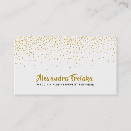 Carte De Visite Tons or moderne pointes sur arrière - plan blanc (Devant)