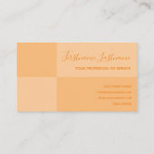 Carte De Visite Tons orange rectangulaire calligraphie orange frai (Dos)