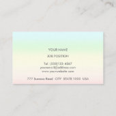 Carte De Visite tons pastel abstraits et multicolores (Dos)