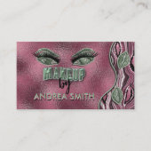 Carte De Visite Tons rose magenta foncé Lashes Lips maquillage (Devant)