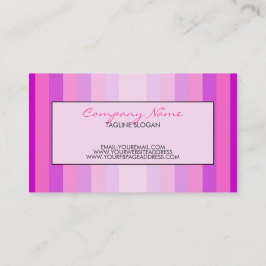 Carte De Visite Tons roses (Dos)