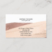 Carte De Visite tons terre moderne brush strokies élégant chic (Dos)