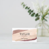 Carte De Visite tons terre moderne brush strokies élégant chic (Debout devant)