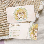 Carte De Visite Tons verts bouddha studio de yoga