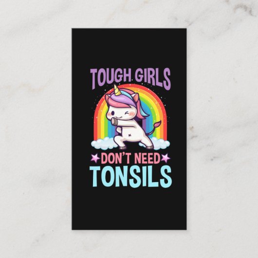 Carte De Visite Tonsillectomie de l'Unicorn Kid (Devant)
