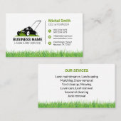 Carte De Visite tonte à gazon audacieuse et professionnelle (Devant / Derrière)