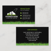 Carte De Visite tonte à gazon audacieuse et professionnelle (Devant / Derrière)