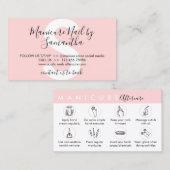 Carte De Visite Top conseils de post-soins de manucure (Devant / Derrière)