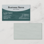 Carte De Visite Top courbé v3b - Vert Forêt foncée (Devant / Derrière)